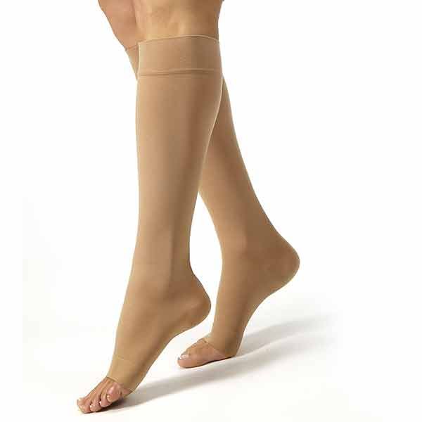 Jobst Relief Hosiery Lge Knee Beige O/Toe Full Calf 20-30Hg