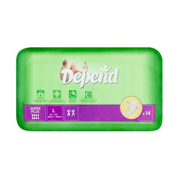 Depend Flex Super + Lge 95-135cm 3400ml Pk14