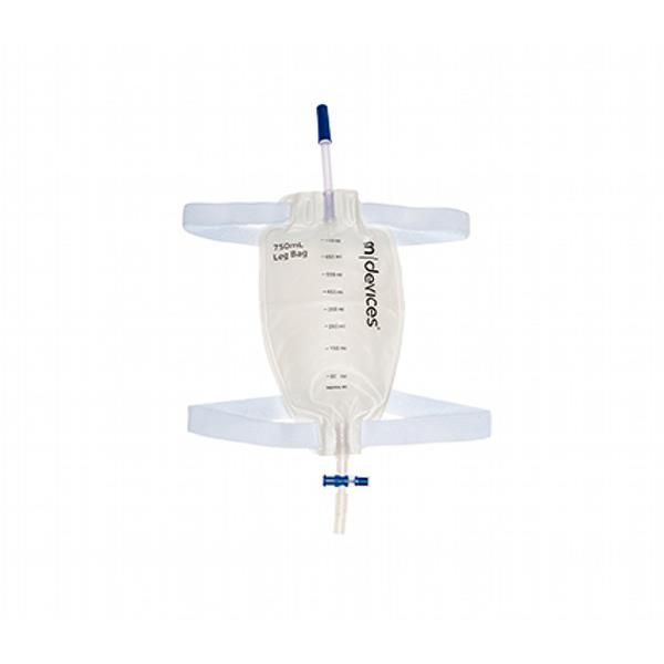 Multigate Leg Bag Non Return Valve T Tap 10cm Tube 750mL Sterile