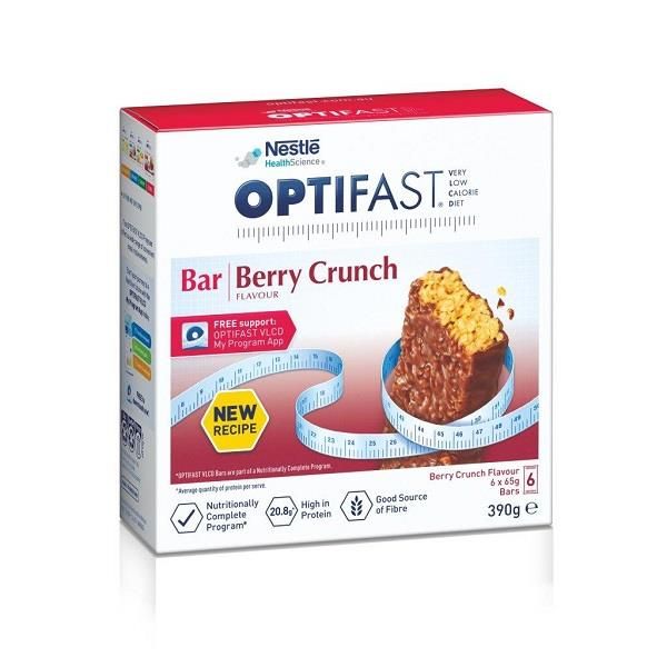 Optifast Bar Berry Crunch 65g Pk6