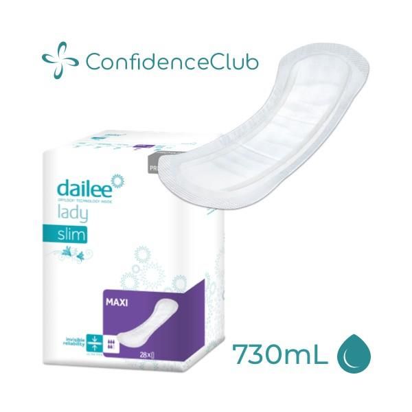 ConfidenceClub Dailee Lady Maxi Slim Pad 730ml Pk28