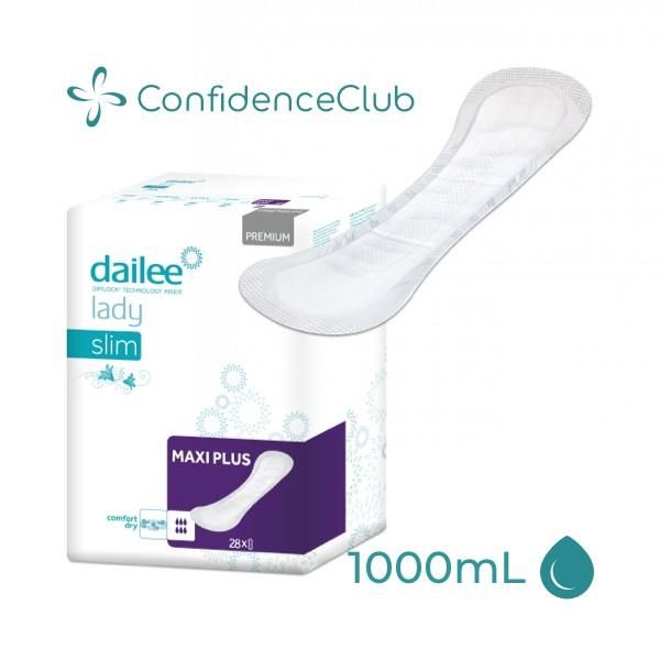 ConfidenceClub Dailee Lady Maxi Plus Slim Pad 1000ml Pk28