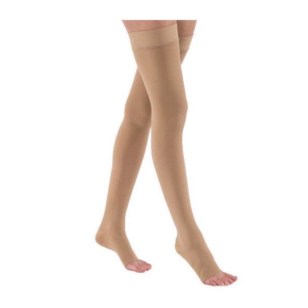JOBST Relief Thigh High Open Toe Medium Beige 20-30mmHg