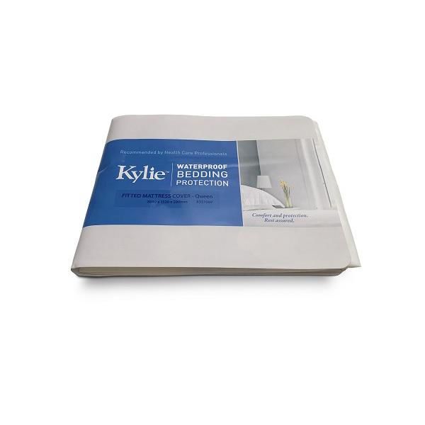 Kylie Fitted Mattress Cover Waterproof Queen 204x153x20cm