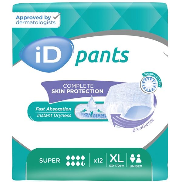 iD Pants Super Extra Large 130-170cm 1950ml Pk12