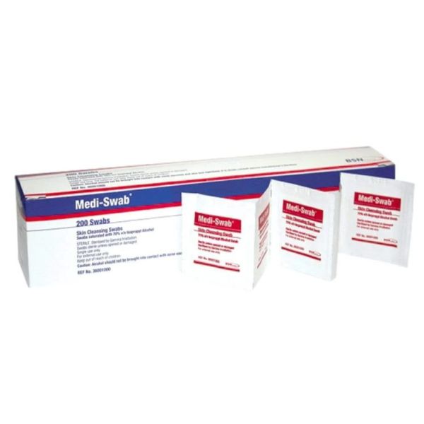 Mediswabs Alcohol Wipes 2 Ply Box 200