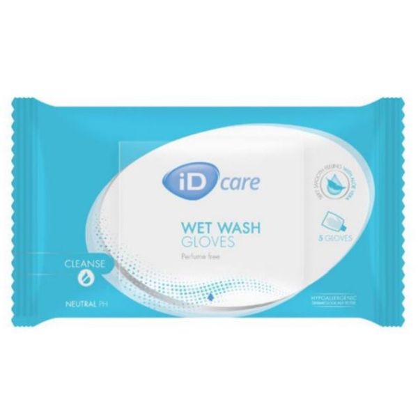 iD Care Wet Wash Gloves No Perfume pk8