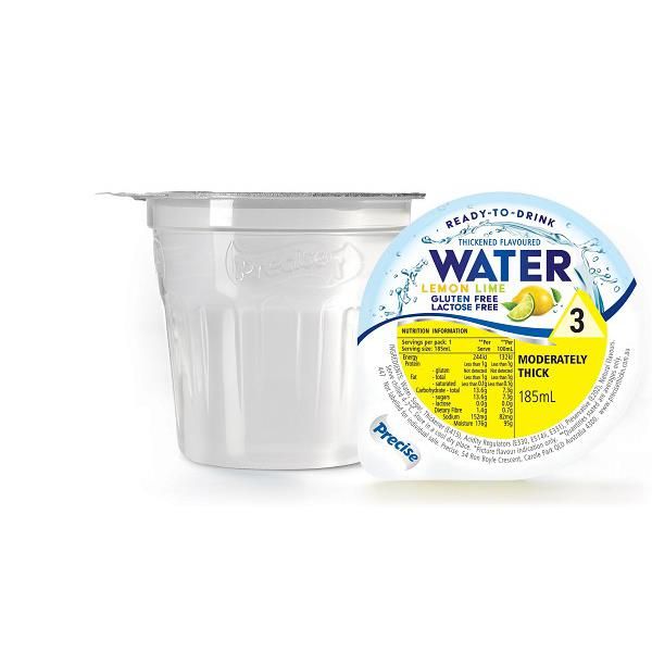 Precise Ready to drink Lemon Lime Water Moderately Thick/Level 3