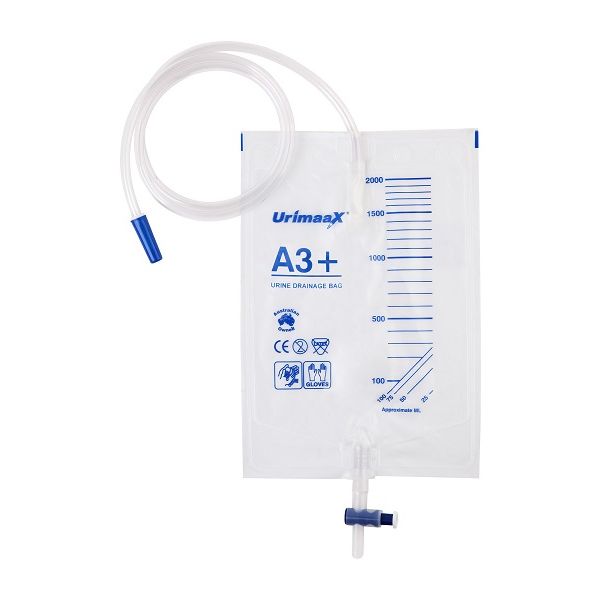 Urimaax Drain Bag A3 Non-Sterile T Tap 120cm 2Lt