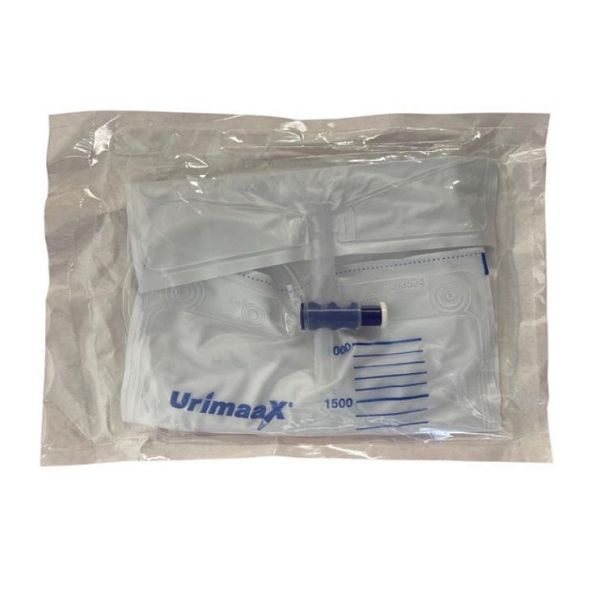 Urimaax Drain Bag A4 Sterile 120cm Tube T Tap 2Lt