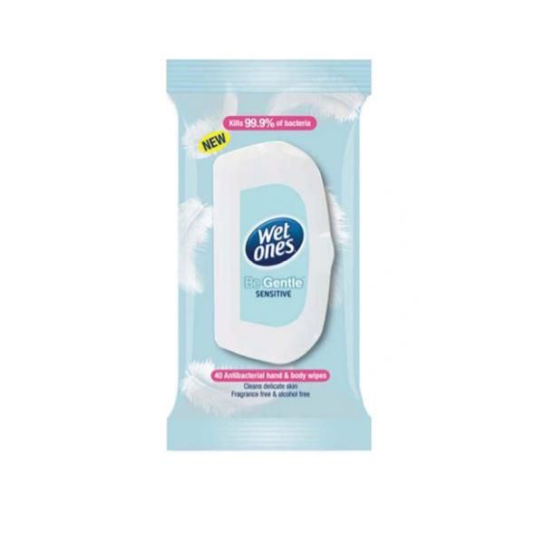 Wet Ones Be Gentle Sensitive wipes Pack 40