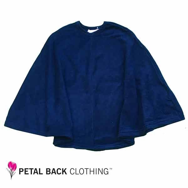 Polar Fleece Day Long Poncho Navy