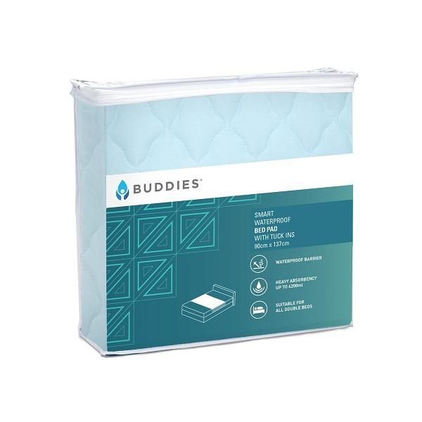 Buddies Smart Bed Pad Tuckins Double Waterproof 90x137cm 4200ml
