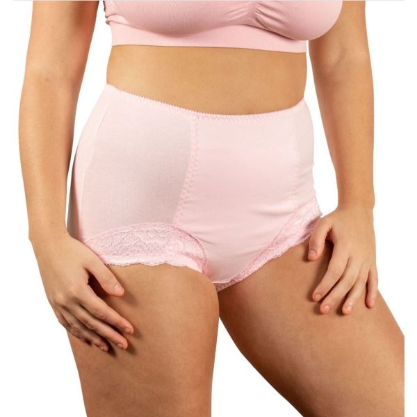 Conni Chantilly Lace Ladies Brief Pink Size 18