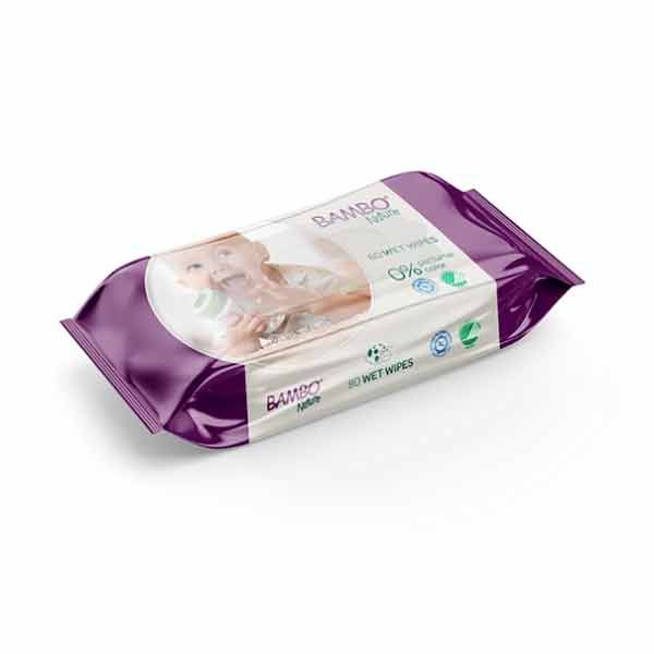 Bambo Nature Wet Wipes 15x20cm Pack 80