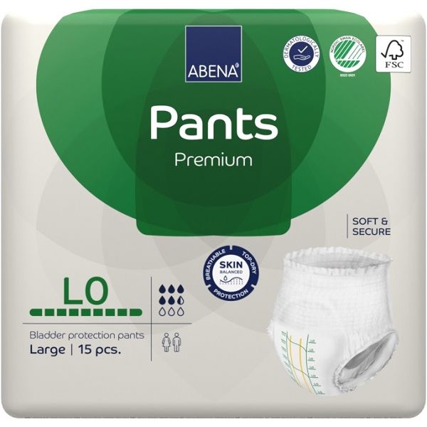 Abena Pants Premium L0 100-145cm 1100mL Pack 15
