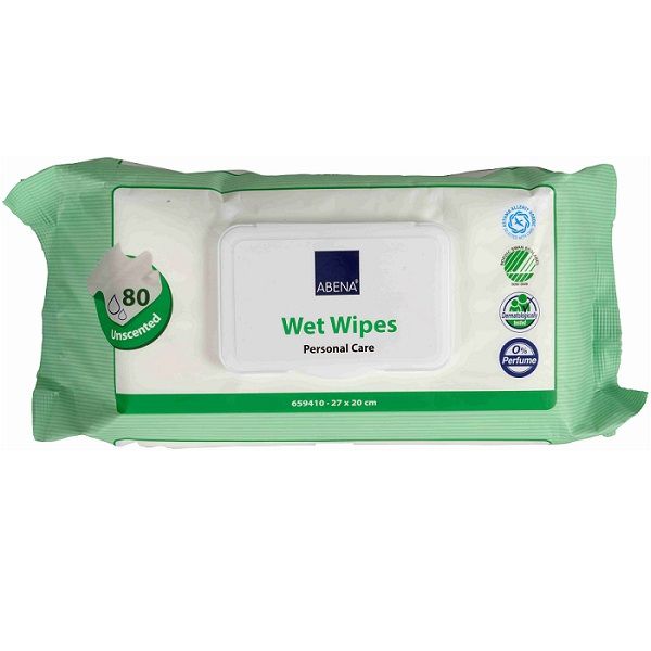 Abena Moist Skin Cleansing Wipes Large 20*27cm Pk80
