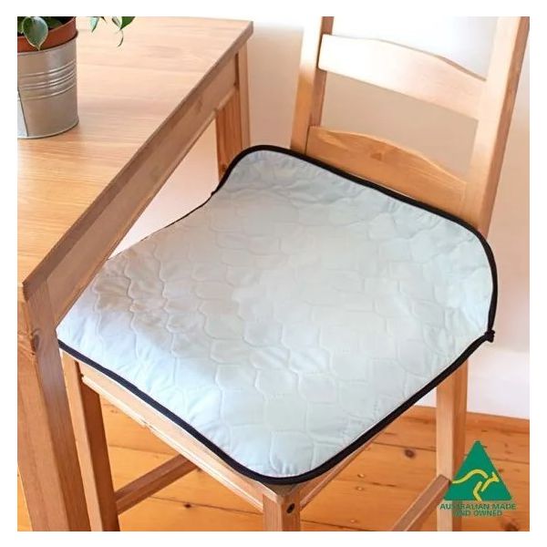 NightNDay Chair Pad With Ties 50x50cm Light Blue