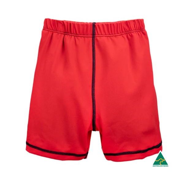 NightNDay Kids Incontinence Swim Short Red 4-7yrs