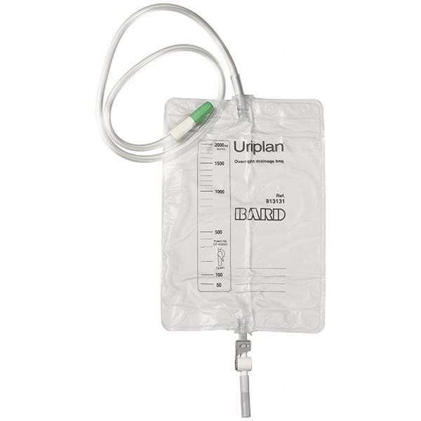 Bard Overnight Drain Bag Sterile with Flip Flo 2L