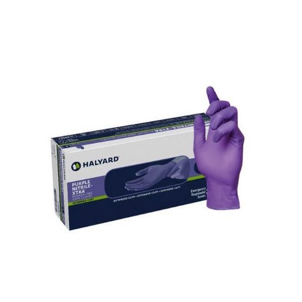 Sterling Nitrile-Extra powder free Exam Gloves External Cuff Medium Box 100
