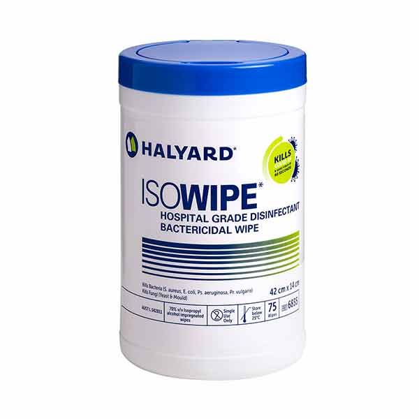 Isowipe Disinfecting Wipes Canister 75