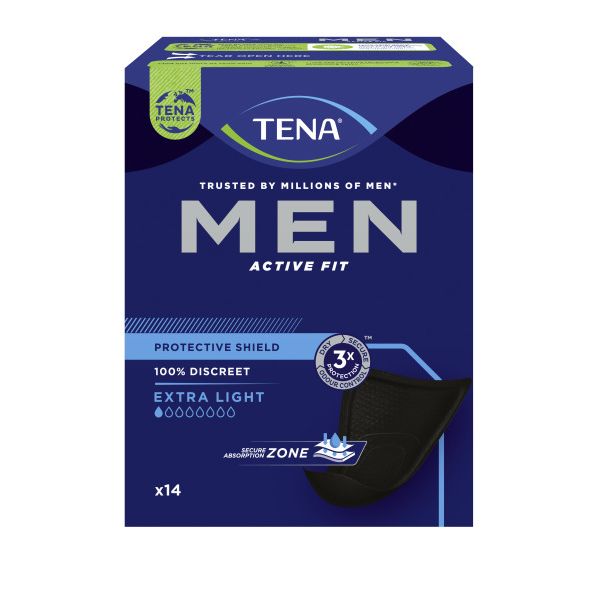 Tena Men Protective Shield 95ml Pack 14 black