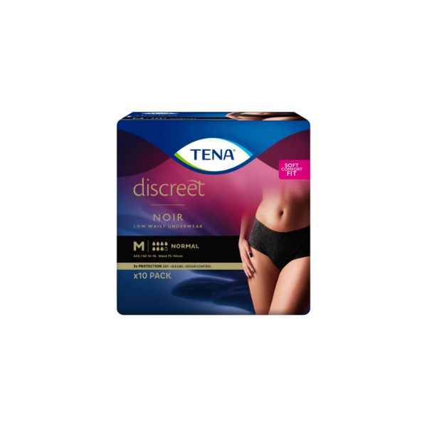 Tena Womens Discreet Pants Medium Black Pk10