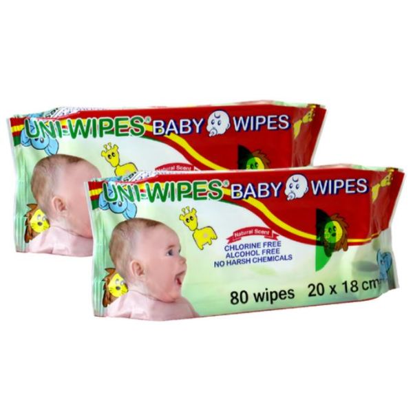 Uni-Wipe Baby Wipes 20x18cm Soft Pk80