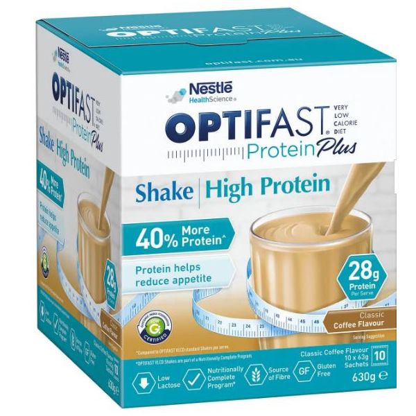 Optifast Protein Plus Shake Coffee 63g Pack 10