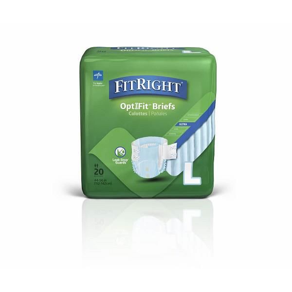 Fitright Ultra Brief Large 48-58 Pack 20