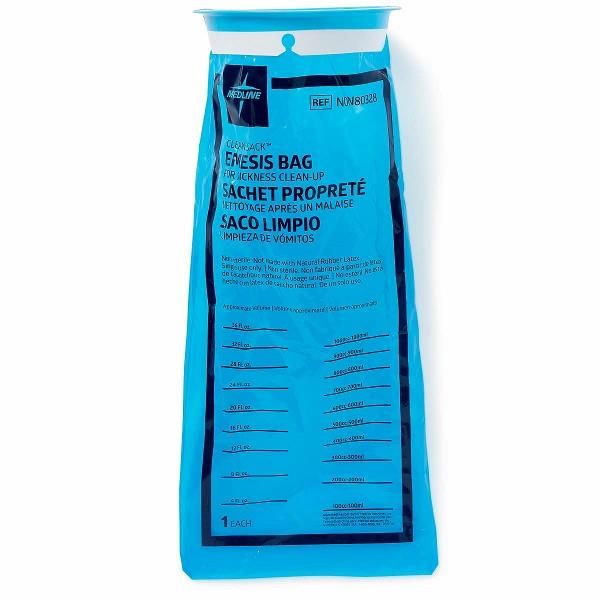 Emesis (Vomit) Bag Clean Sack Blue Pk24