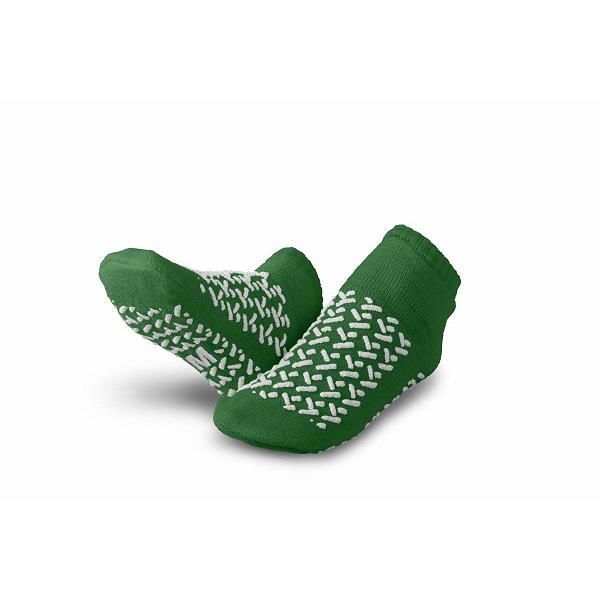 Non-Slip Slipper Double Tread Medium Green Pair