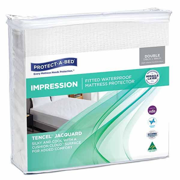 Impression Tencel Jacquard Mattress Protector Double - Image 2