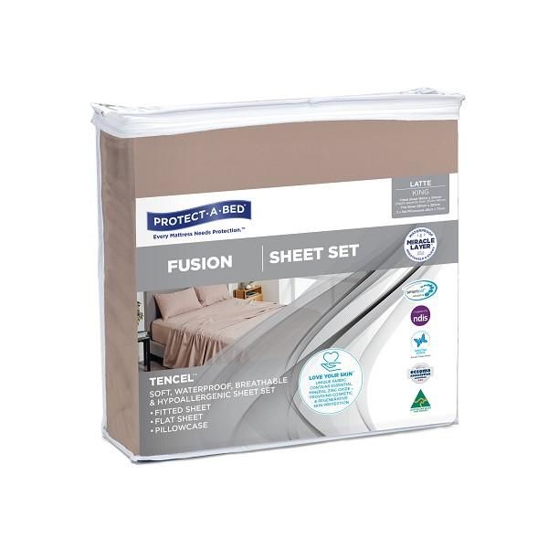 Protect-A-Bed Fusion Sheet Set King Latte
