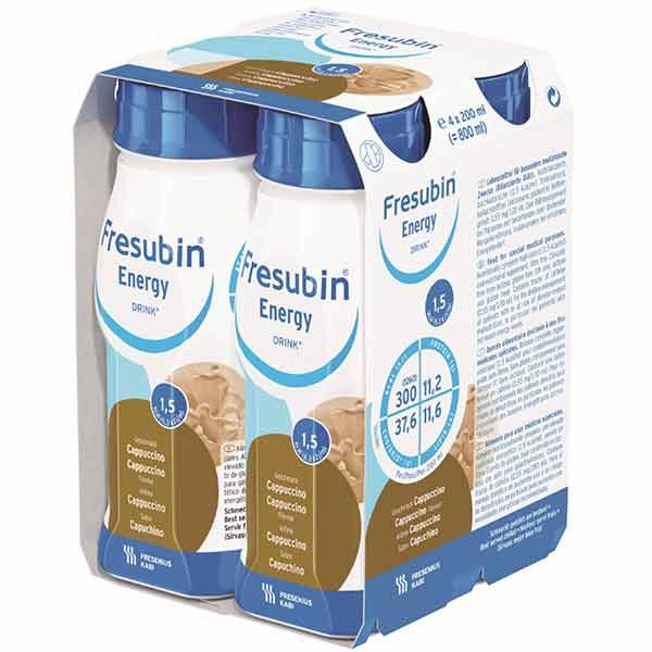 Fresubin Energy Drink Cappuccino 200mL Easybottle Pack 4