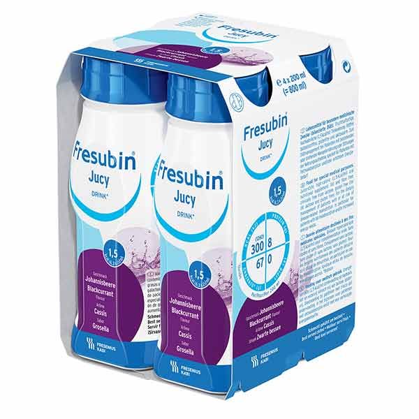 Fresubin Jucy Drink 200mL Blackcurrant EasyBottle Pack 4