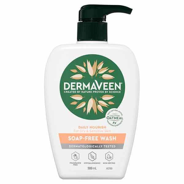 DermaVeen Daily Nourish Soap Free Wash 500ml