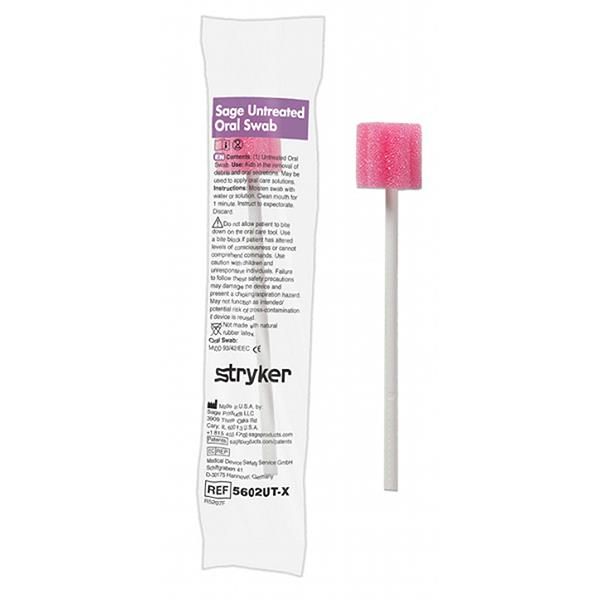 Toothette Untreated Disposable Oral Swab Pink