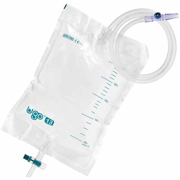 Ugo Drainage Bag 2L Sterile 90cm Tube T Tap Box 10