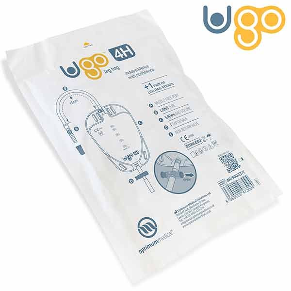 Ugo Hospital Leg Bag long-tube T Tap 500ml Box 10 - Image 2