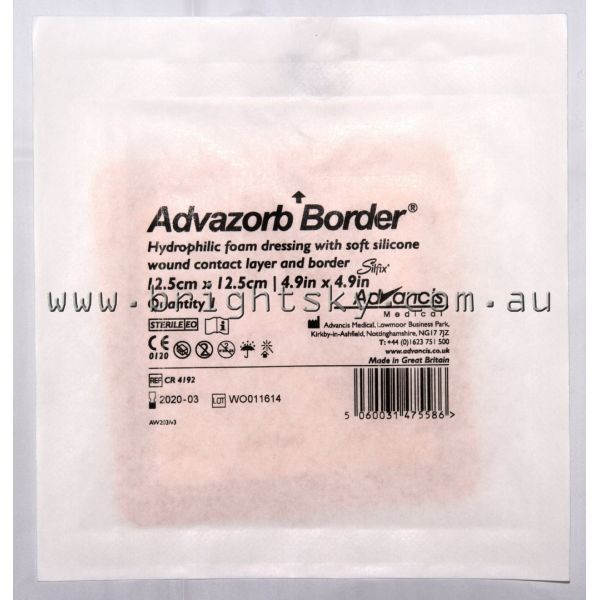 Advazorb Border Silicone Dress 12.5x12.5cm