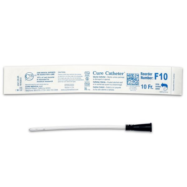 Cure Catheter Uncoated Female FG10 Box 30