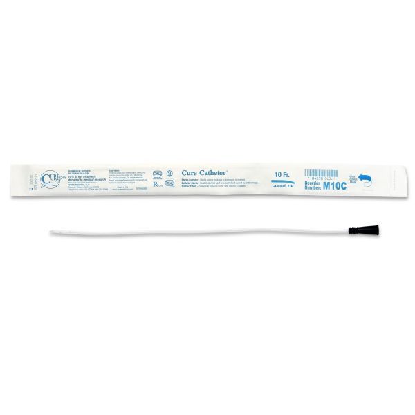Cure Catheter Uncoated Coude Tip FG10 Box 30