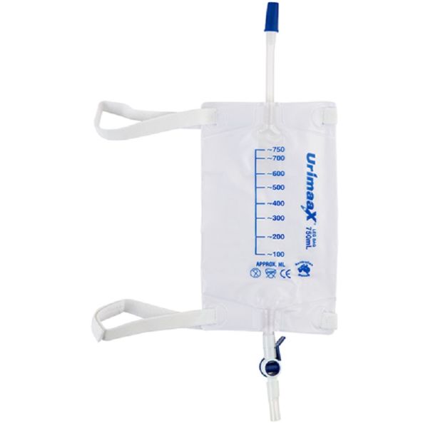 Urimaax Leg Bag Sterile 30cm Tube Flip Tap 750ml
