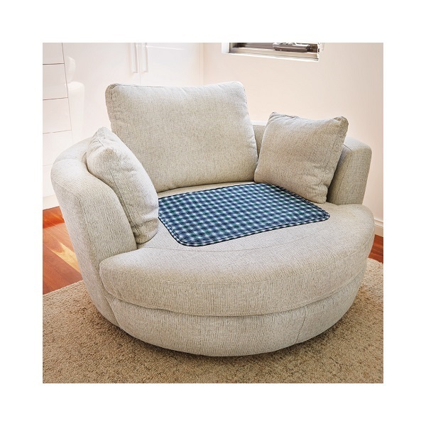 Buddies Chair Pad Tartan 87x54cm Non-Slip Waterproof 1500ml - Image 2