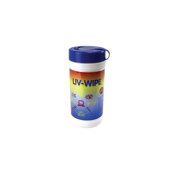 Liv-Wipe Antibacterial Alcohol Wipes 20.3 x 12.7cm Tub100
