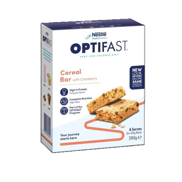Optifast Bar Cereal 65g Pack 6