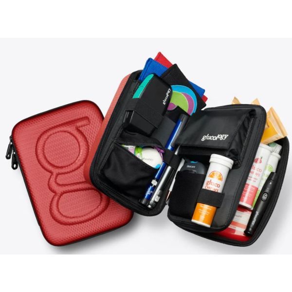 Glucology Diabetes PlusTravel Case Red