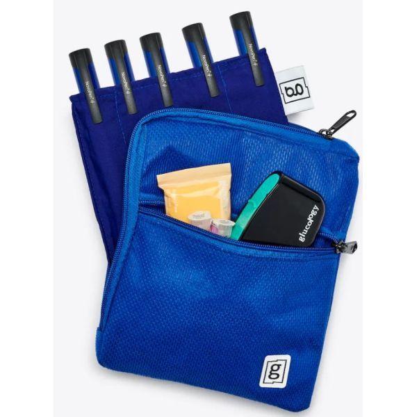 Glucology Insulin Cooling Bag Extra Large 5 Pens Pouch Blue